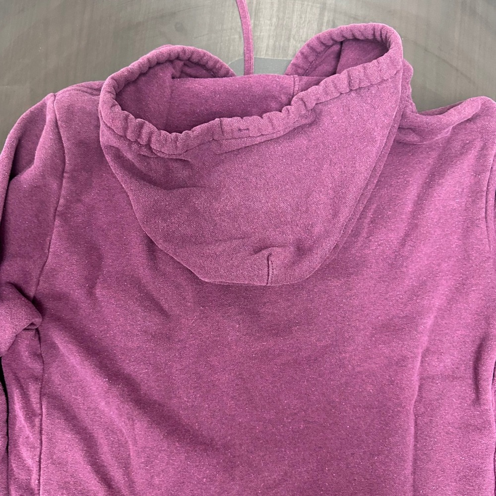 Patagonia Logo Hoodie Pullover Sweatshirt Purple Heathered Sz M Kangaroo Pocket - Picture 10 of 12